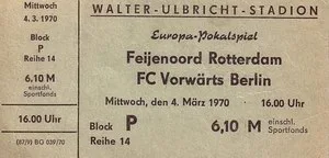 FC Vorwarts – Feyenoord · 1–0