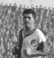 Ajax tegen Feyenoord 1-3. Kreyermaat, Pieters Graafland, Bak, Cees Groot , Henk Groot. Foto: Joop van Bilsen / Anefo, Nationaal Archief (CC0).