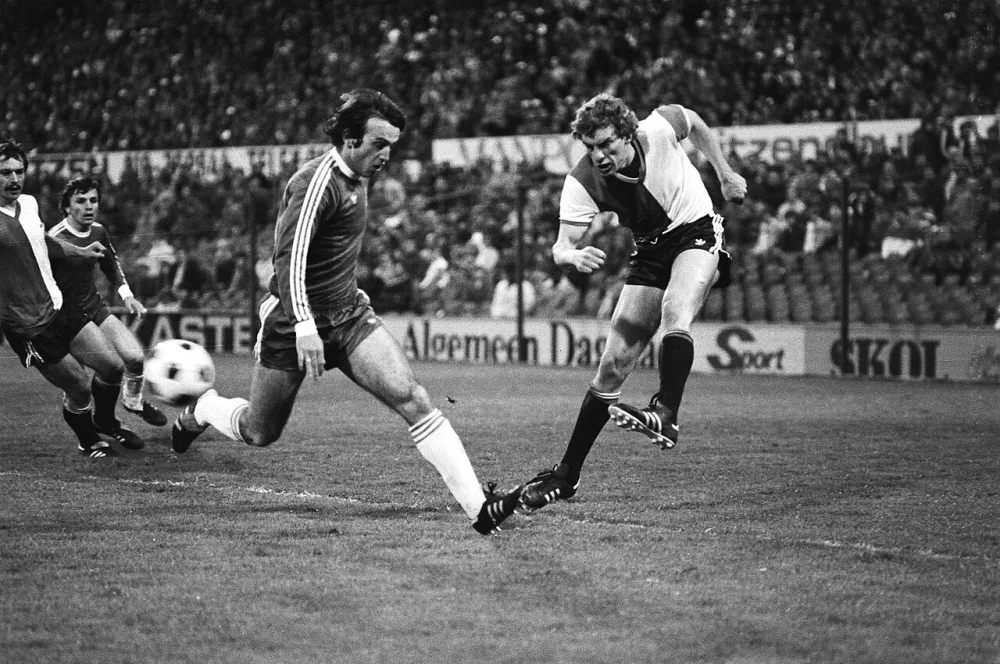 Feyenoord tegen Dynamo Tiflis 2-0 (Europacup-II). 22 april 1981. Foto: Hans van Dijk / Anefo, Nationaal Archief (CC BY-SA 3.0 nl).