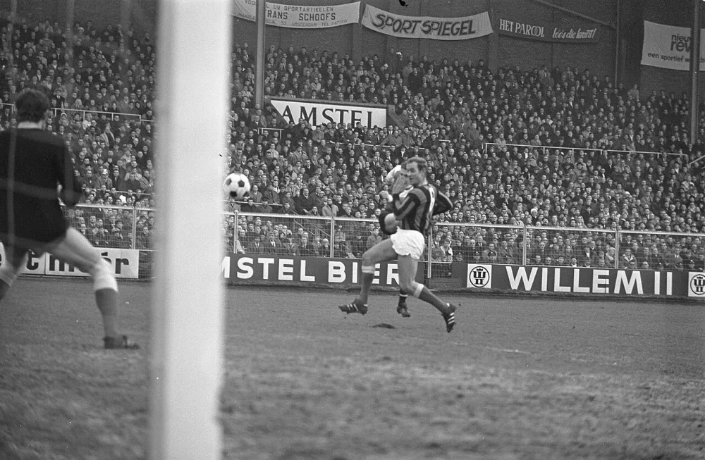 DWS tegen Feijenoord 0-1 Kindvall scoort 0-1. Foto: Jac. de Nijs / Anefo, Nationaal Archief (CC0).