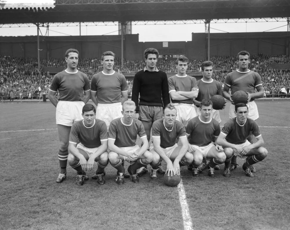 Ajax-elftal bij de beslissingswedstrijd Ajax–Feijenoord (5–1), 26 mei 1960. Foto: Wim van Rossem / Anefo, Nationaal Archief (CC0).